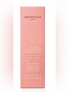 KRISTIN ESS HAIR Coral Rose Color Depositing Conditioner 6.7 Oz NEW